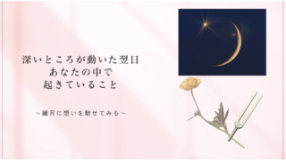 深いところが動いた翌日、あなたの中で起きていること。